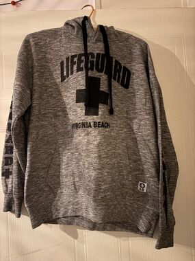 Virginia Beach Lifeguard Gray Hooded Sweatshirt